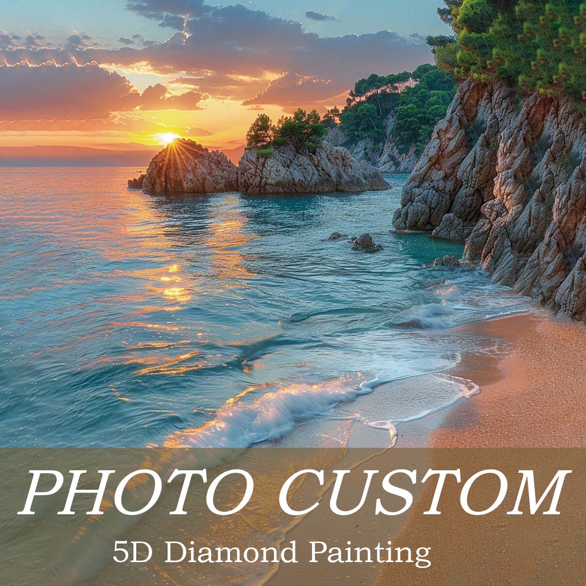 5D Diamond Painting Kit Full Drill - لوحة ماسية مخصصة، صورة شخصية مخصصة،