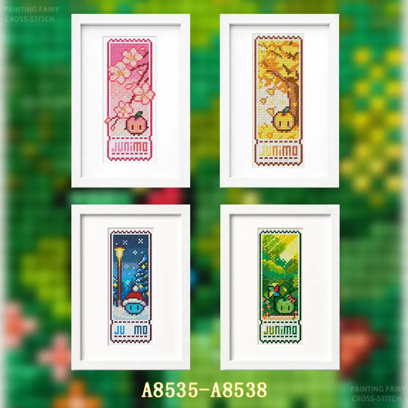 Cross Stitch Stamped Kits Beginners - [سلسلة الفصول الأربعة] مجموعة أدوات التطريز