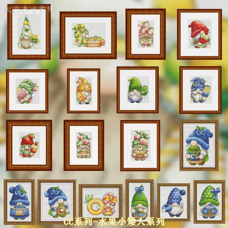Cross Stitch Stamped Kits Beginners - 【سلسلة CC - سلسلة قزم الفاكهة】مجموعة