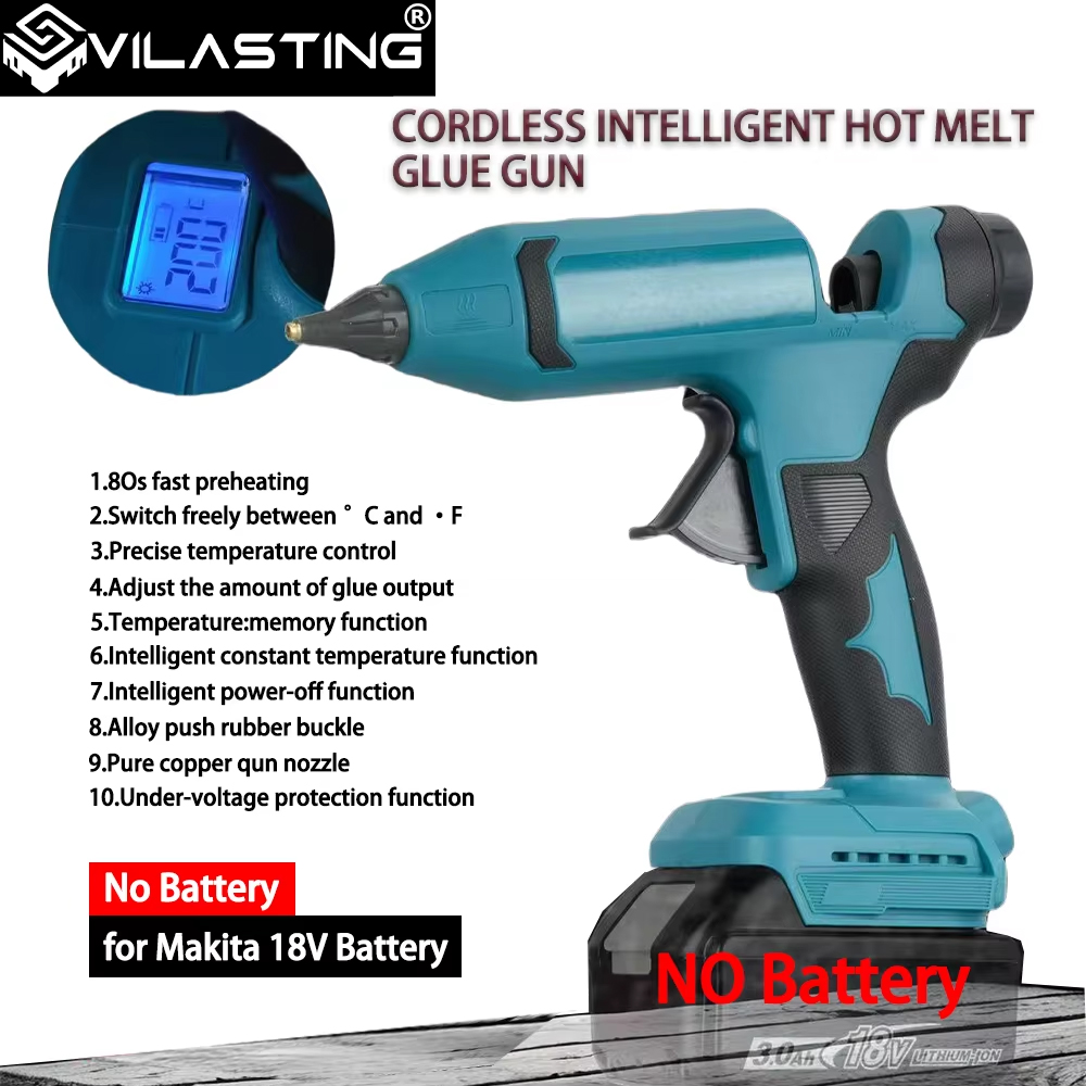 Hot Melt Glue Gun Cordless - VILASTING الكهربائية صمغ يسيح بالحرارة بندقية