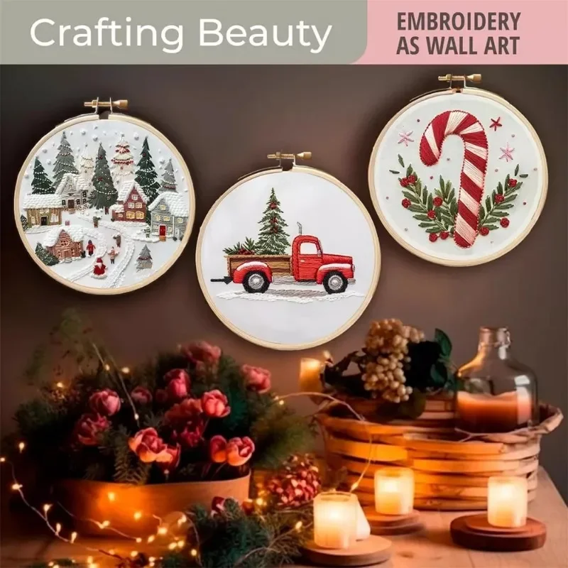 Cross Stitch Stamped Kits Beginners - مجموعة بداية التطريز اليدوي للبالغين والأطفال