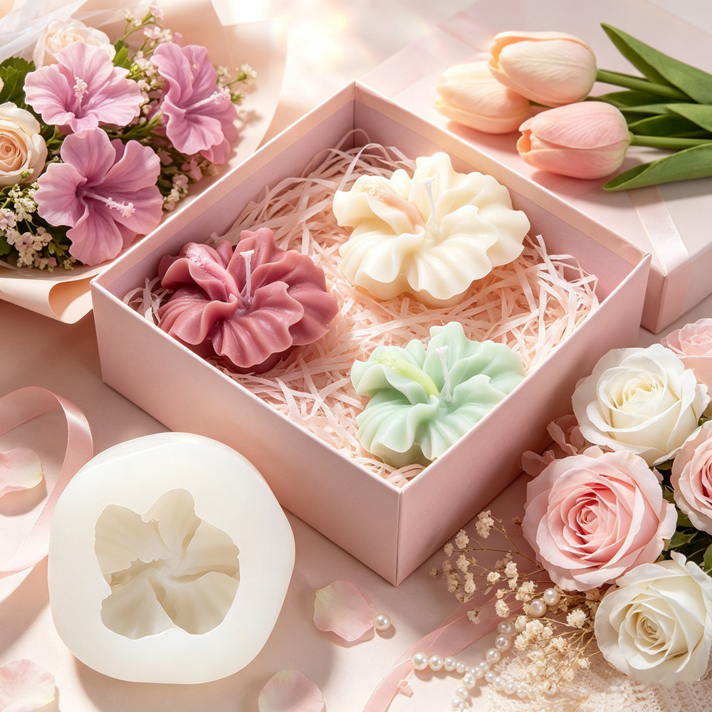 Silicone Epoxy Resin Molds Set - قطعتان من قالب شمعة على شكل