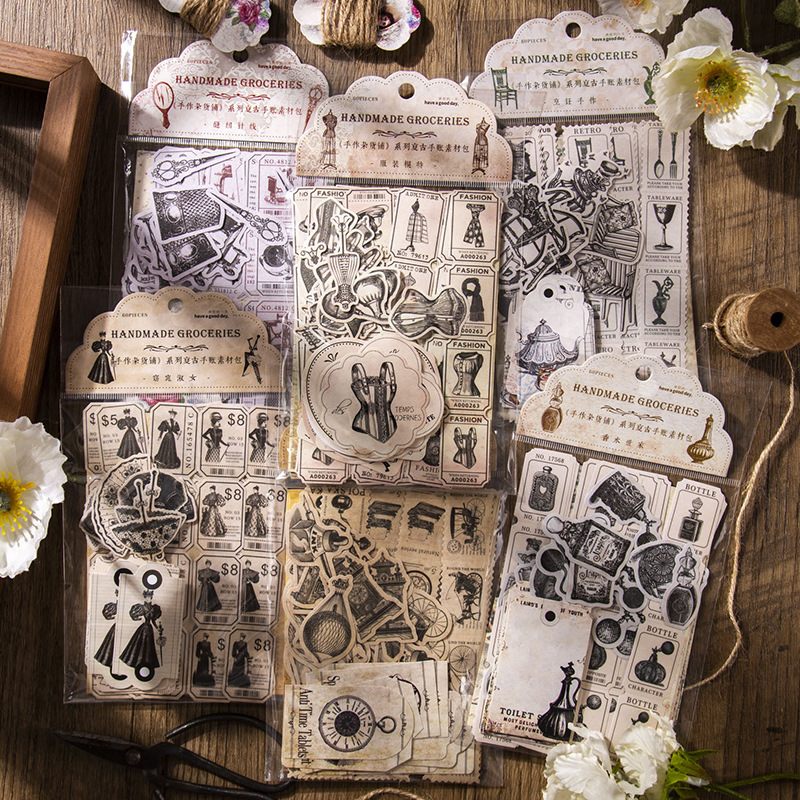 ملصقات عتيقة وورق مادي ، مذكرا - مراجعة Vintage Junk Journal Scrapbooking Paper وسعره
