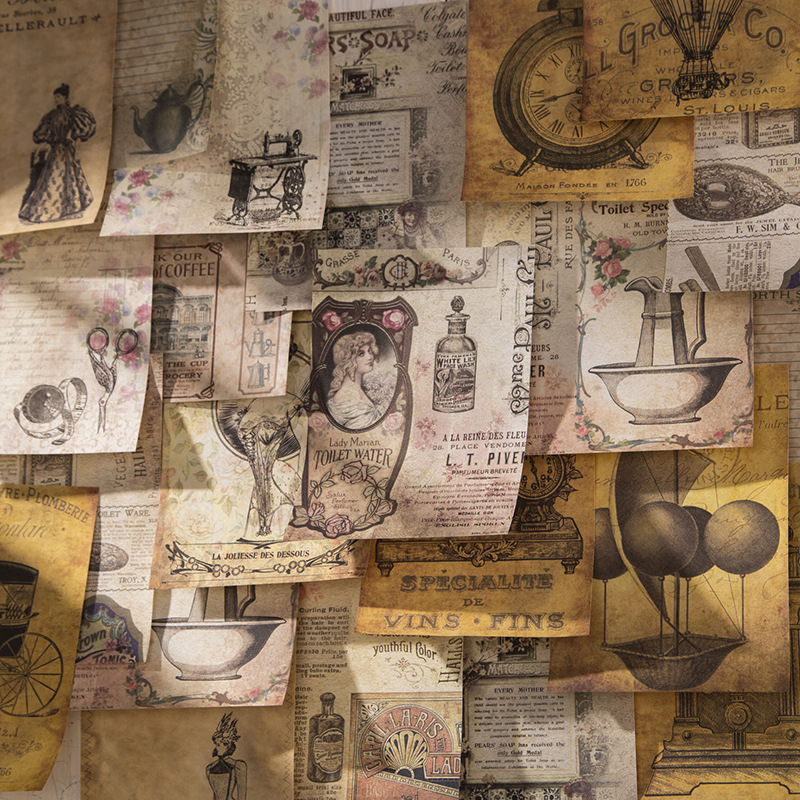 ملصقات عتيقة وورق مادي ، مذكرا - مراجعة Vintage Junk Journal Scrapbooking Paper وسعره