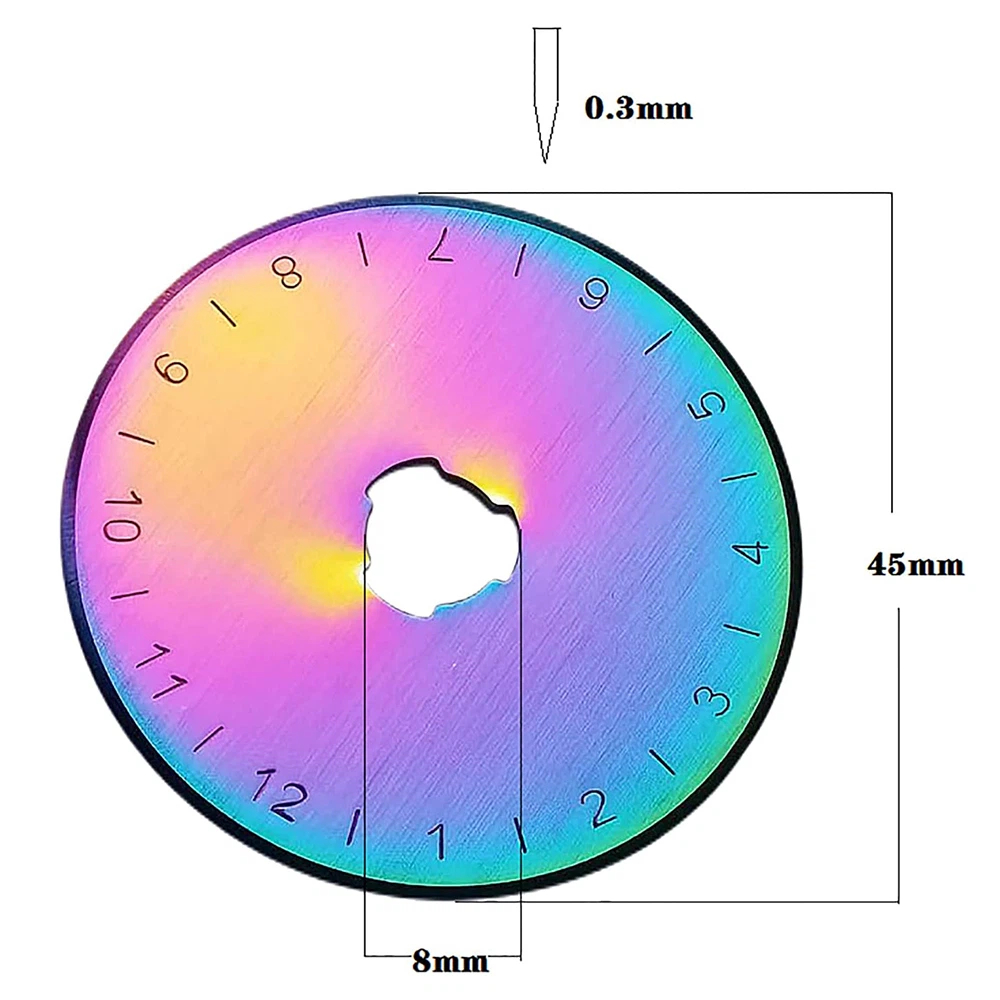 10 قطع شفرات قطع دوارة حادة مق - مراجعة Rotary Cutter For Fabric 45Mm وسعره