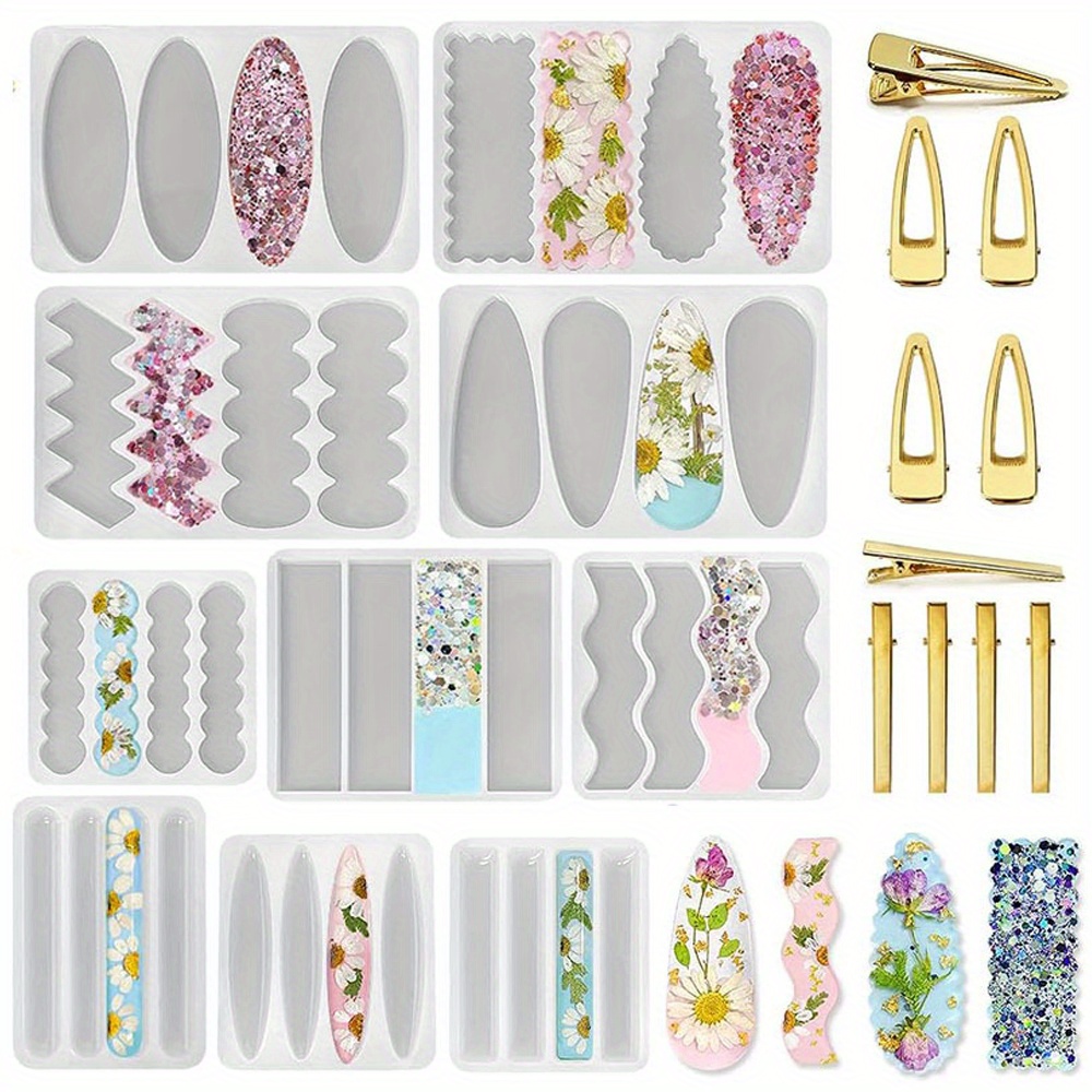 مجموعة من 10 قوالب سيليكون لصن - مراجعة Silicone Epoxy Resin Molds Set وسعره