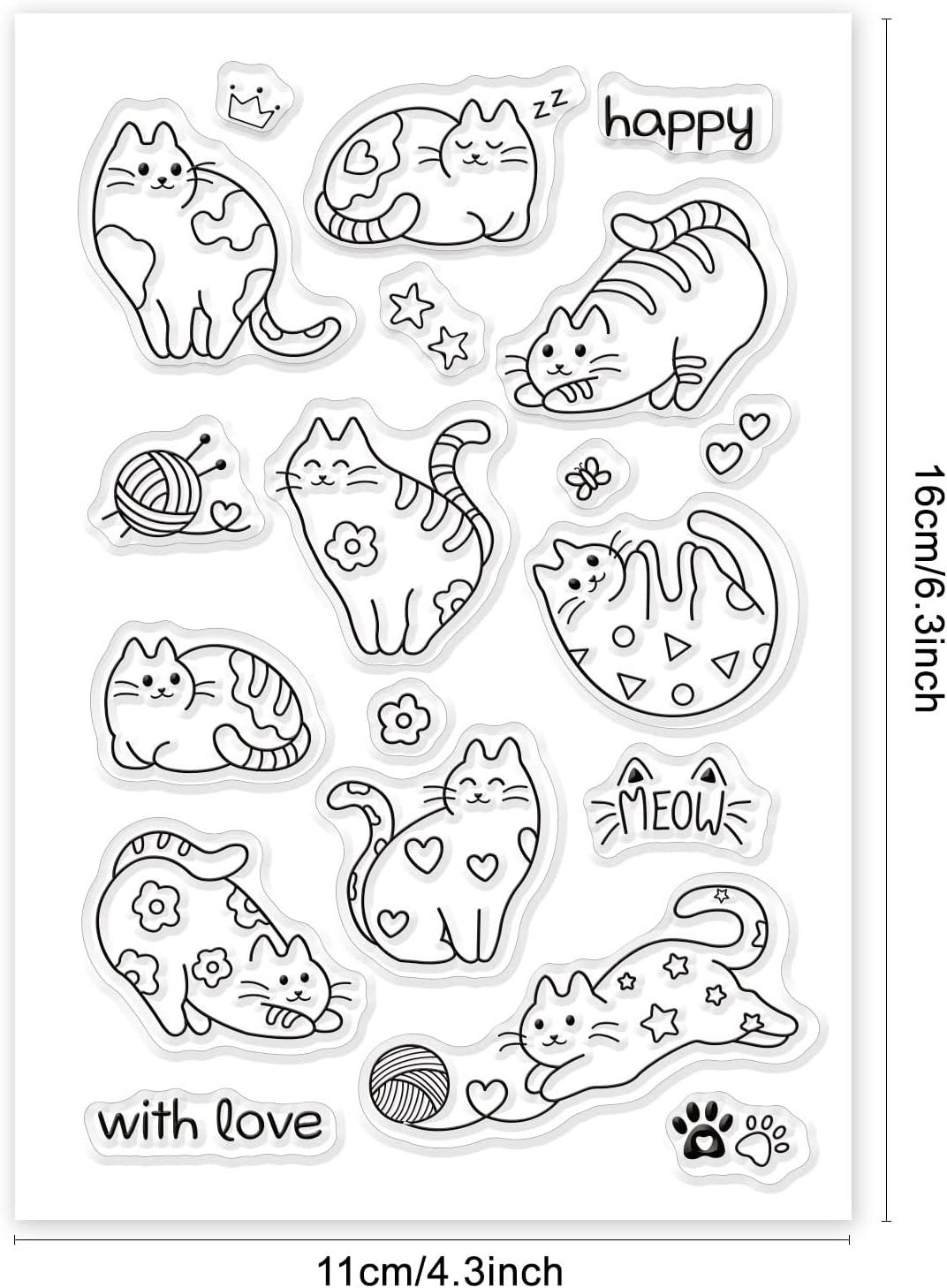 قطع القطط سيليكون واضح Stamps  - مراجعة Clear Silicone Stamps For Card Making وسعره