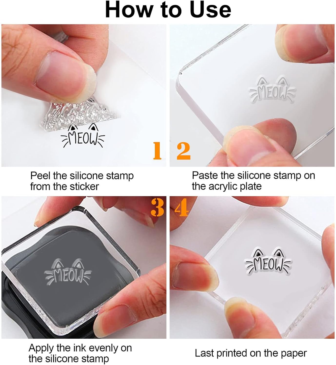 قطع القطط سيليكون واضح Stamps  - مراجعة Clear Silicone Stamps For Card Making وسعره