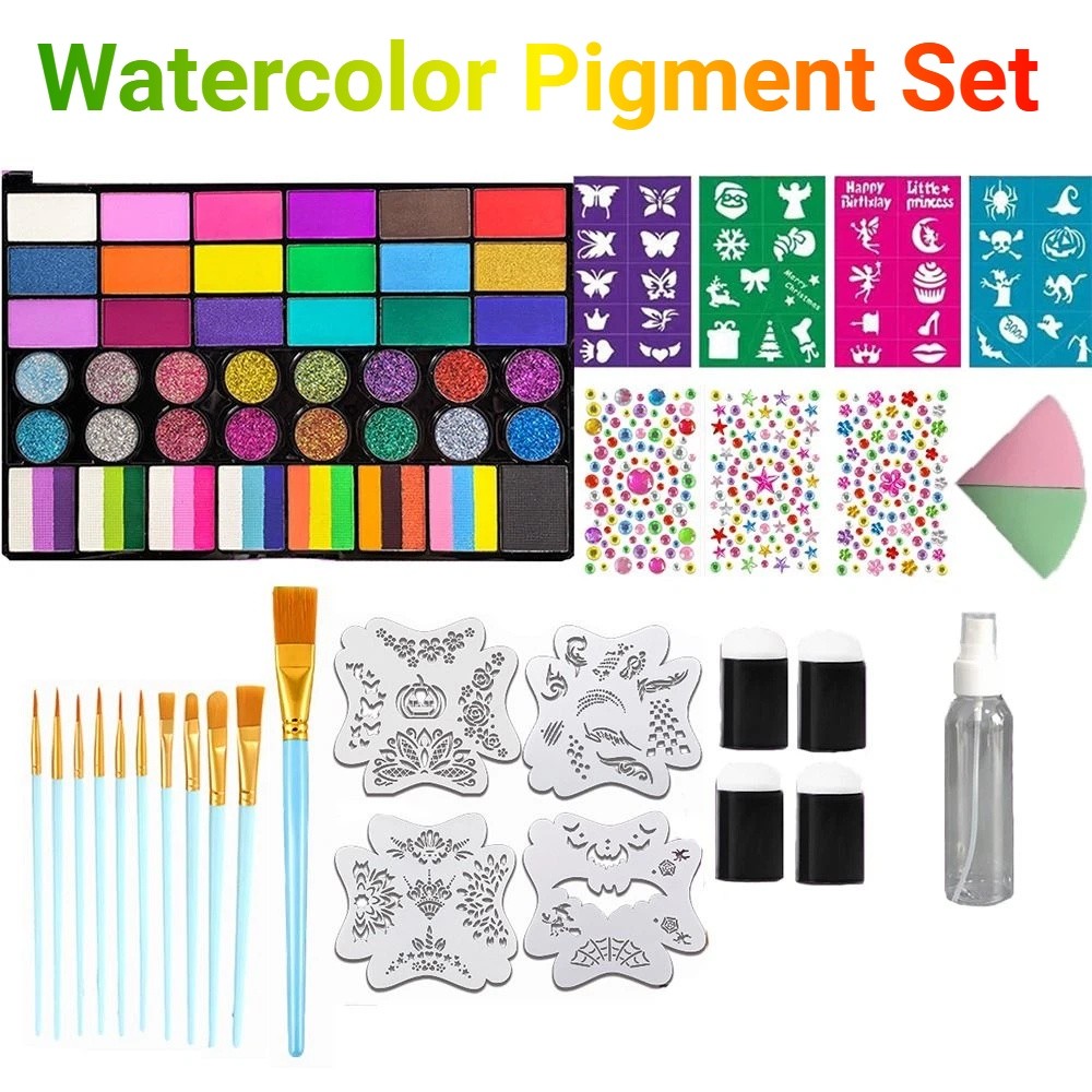 مجموعة ألوان مائية مكونة من 42 - مراجعة Watercolor Paint Set Solid Pigment وسعره