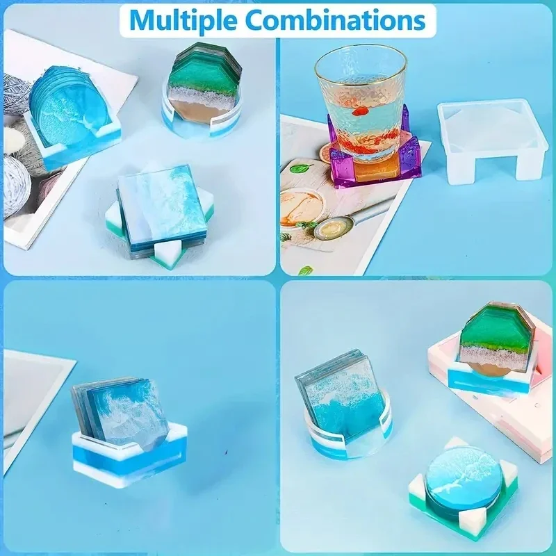 5 قطع/مجموعة من قواعد أكواب را - مراجعة Silicone Epoxy Resin Molds Set وسعره