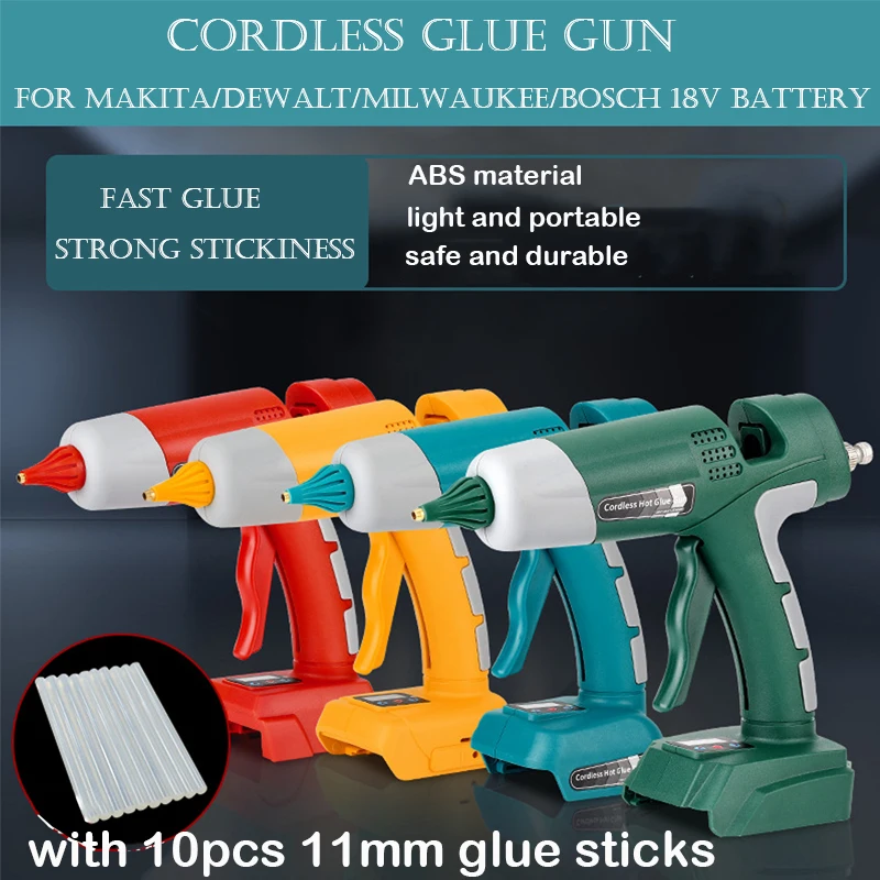 مسدس غراء حراري لاسلكي 100 واط - مراجعة Hot Melt Glue Gun Cordless وسعره