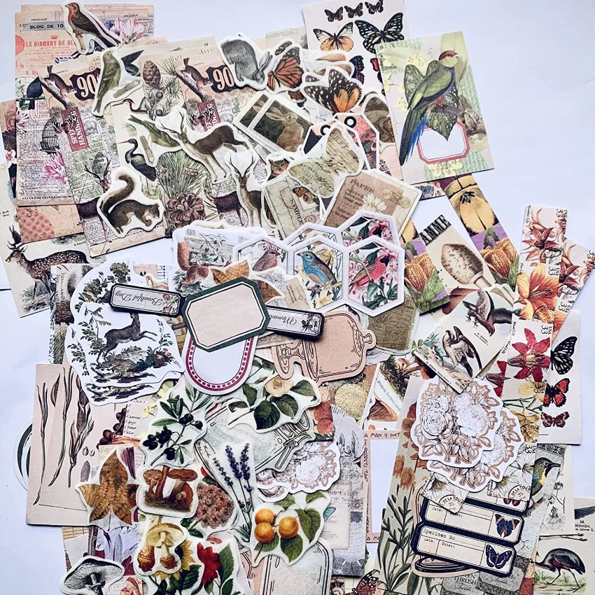 ملصقات عتيقة الطراز لتزيين دفا - مراجعة Vintage Junk Journal Scrapbooking Paper وسعره