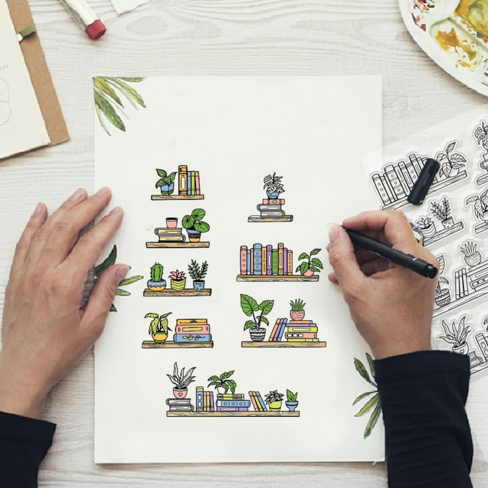 بوعاء رف الكتب واضح Stamps كتا - مراجعة Clear Silicone Stamps For Card Making وسعره