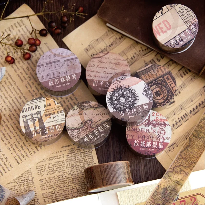 أشرطة واشي ورقية لاصقة عتيقة ، - مراجعة Vintage Junk Journal Scrapbooking Paper وسعره