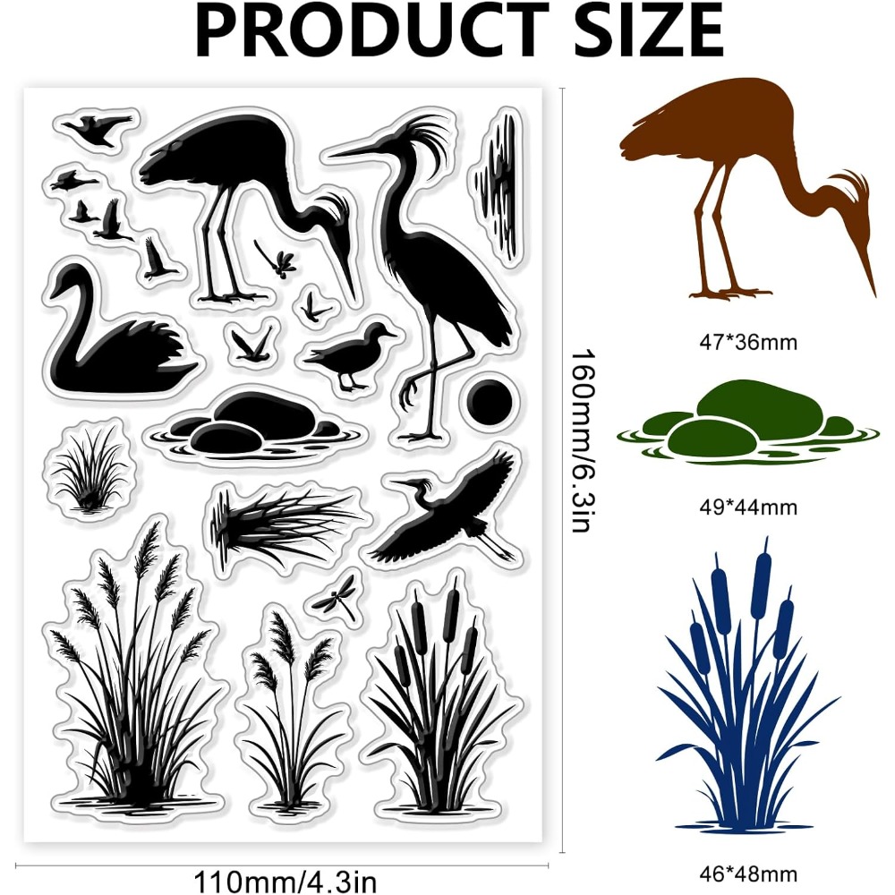 أختام سيليكون شفافة بنمط طيور  - مراجعة Clear Silicone Stamps For Card Making وسعره