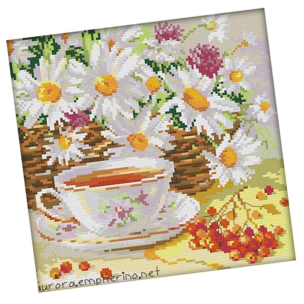 مجموعات التطريز بالخيوط المتقا - مراجعة Cross Stitch Stamped Kits Beginners وسعره