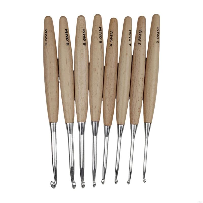 8 قطعة خطاف كروشيه مريح للمبتد - مراجعة Wooden Crochet Hooks Ergonomic Handle وسعره