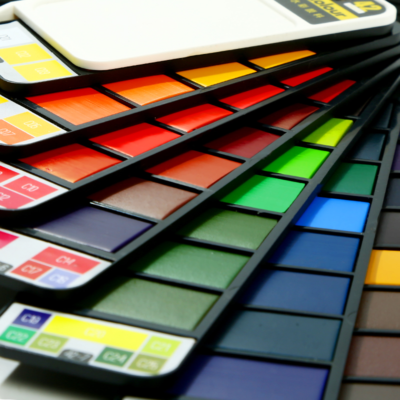 18/25/33/42 ألوان مائية صلبة م - مراجعة Watercolor Paint Set Solid Pigment وسعره