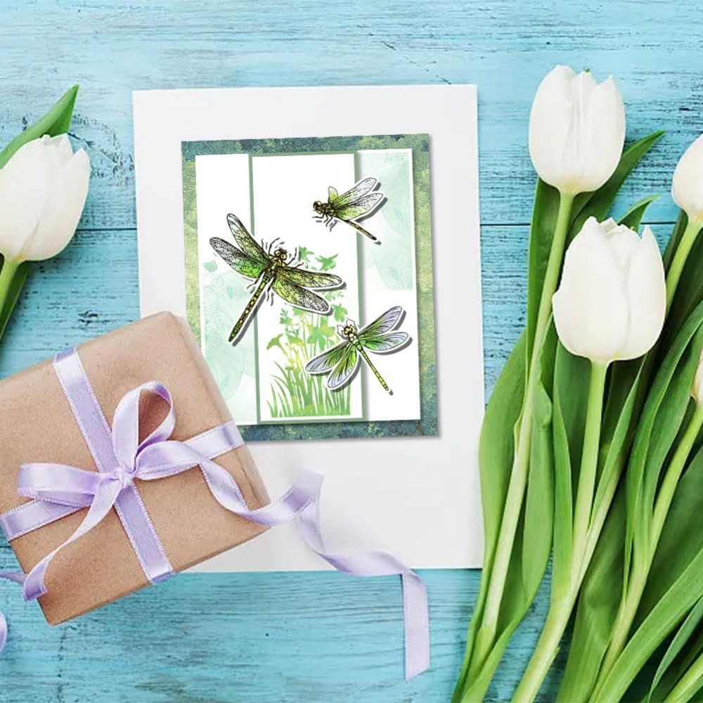 طوابع اليعسوب واضحة لقصاصات ذا - مراجعة Clear Silicone Stamps For Card Making وسعره