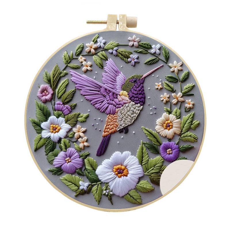 طقم تطريز الطائر الطنان للمبتد - مراجعة Cross Stitch Stamped Kits Beginners وسعره