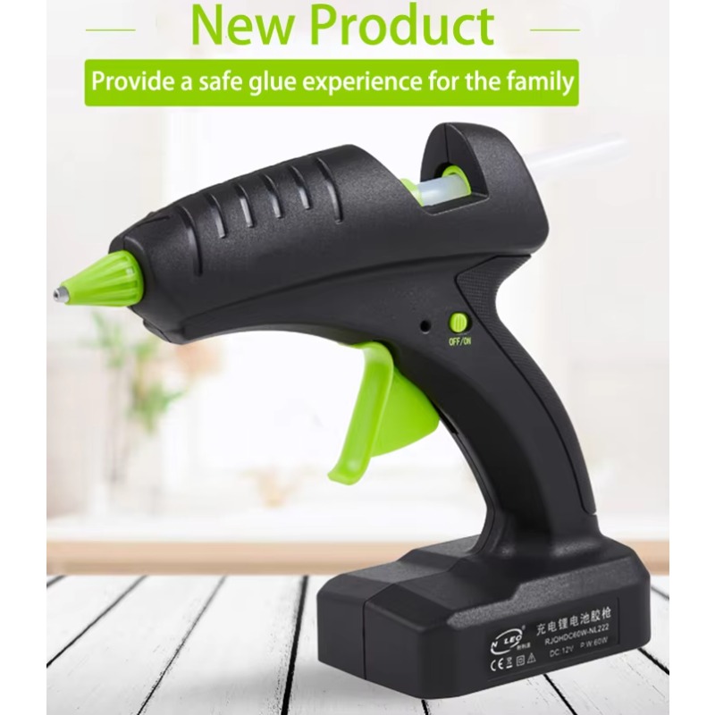مسدس غراء حراري لاسلكي 60 واط  - مراجعة Hot Melt Glue Gun Cordless وسعره