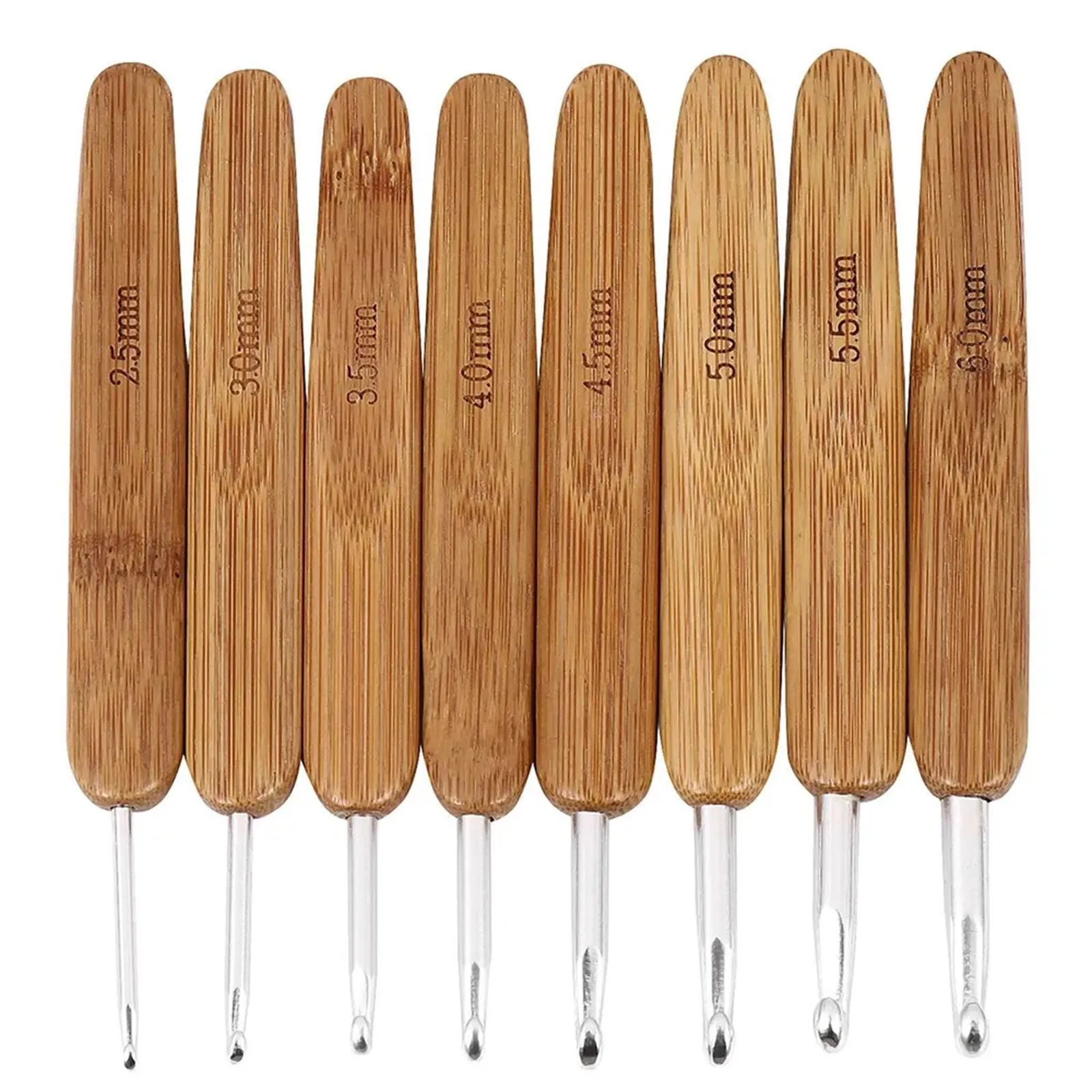 مجموعة خطافات كروشيه مصنوعة من - مراجعة Wooden Crochet Hooks Ergonomic Handle وسعره