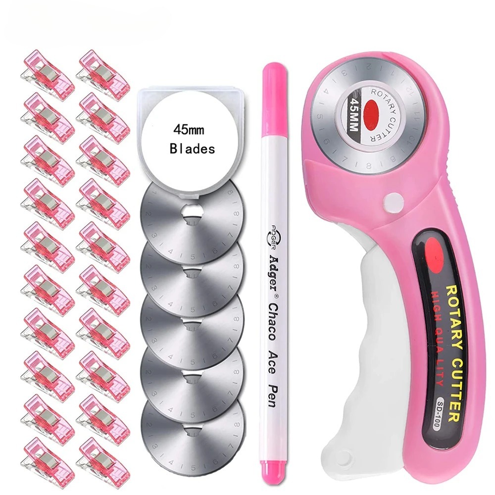 مجموعة قاطع دوار 45 مم مع 5 شف - مراجعة Rotary Cutter For Fabric 45Mm وسعره