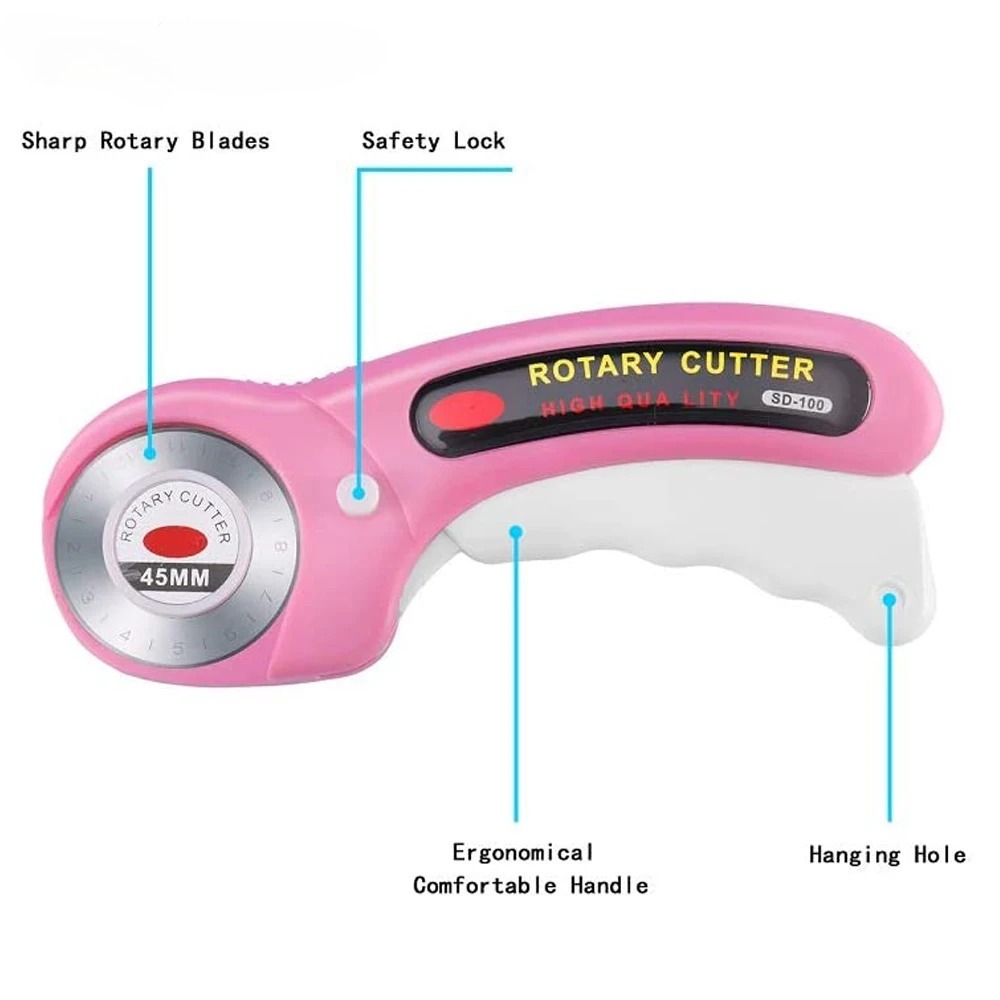 مجموعة قاطع دوار 45 مم مع 5 شف - مراجعة Rotary Cutter For Fabric 45Mm وسعره
