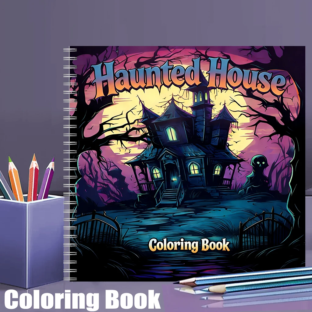 كتاب تلوين بيت الأشباح للبالغي - مراجعة Painting Supplies وسعره