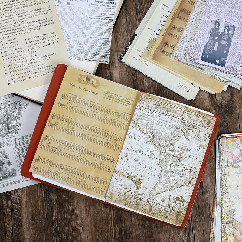 30 قطعة خريطة قديمة زهرة رسائل - مراجعة Vintage Junk Journal Scrapbooking Paper وسعره
