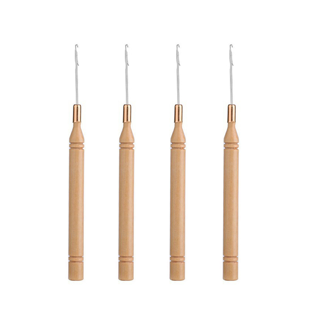 إبرة خياطة الشعر بمقبض خشبي مر - مراجعة Wooden Crochet Hooks Ergonomic Handle وسعره
