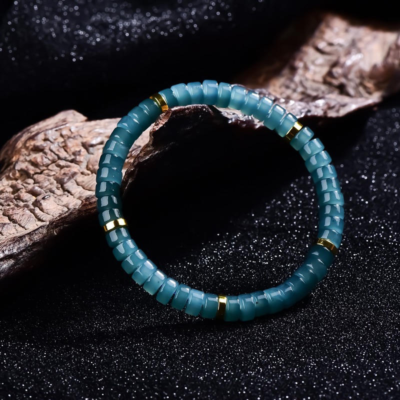 سوار من خرز اليشم الطبيعي الأز - مراجعة Beading وسعره