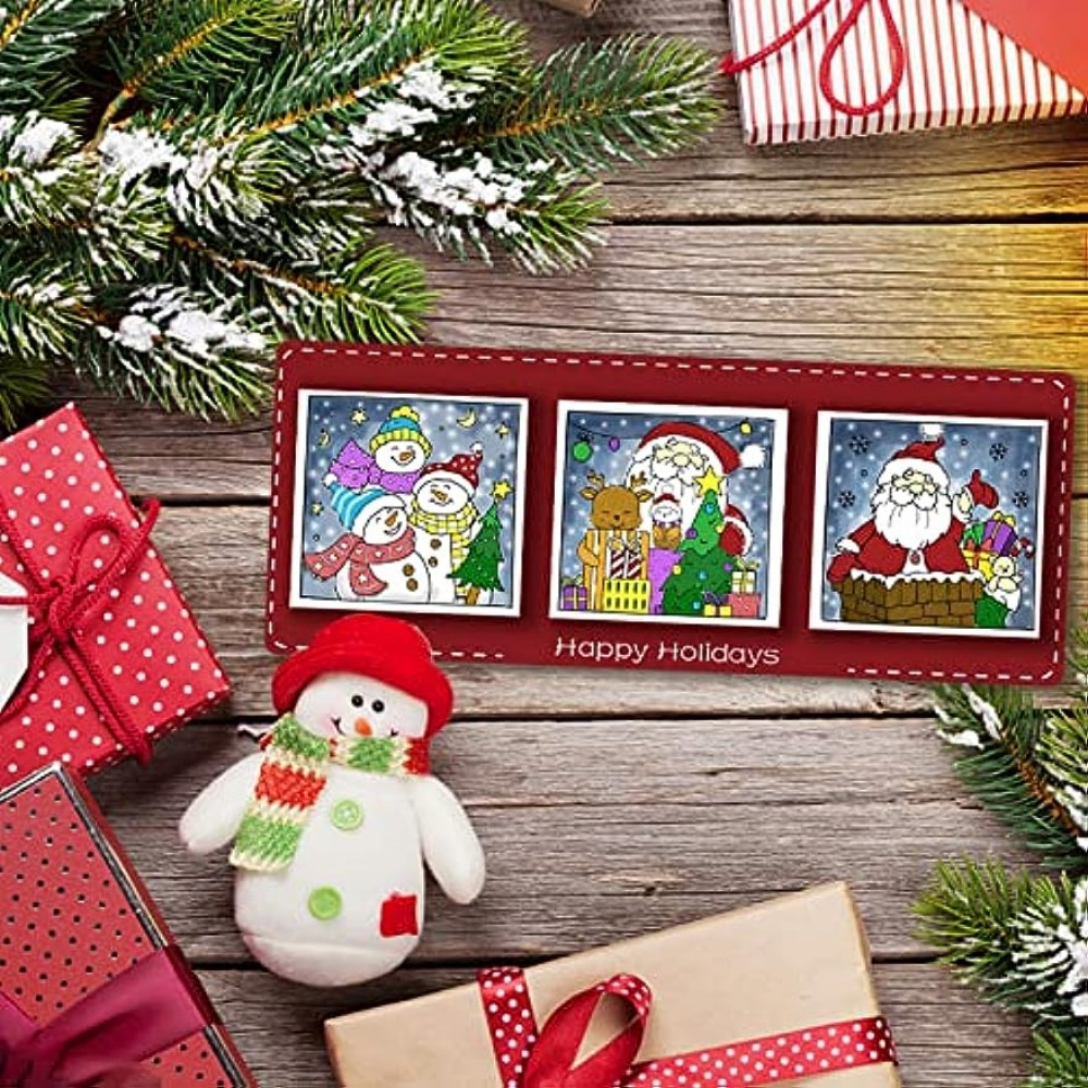 واضح سيليكون Stamps عيد الميلا - مراجعة Clear Silicone Stamps For Card Making وسعره