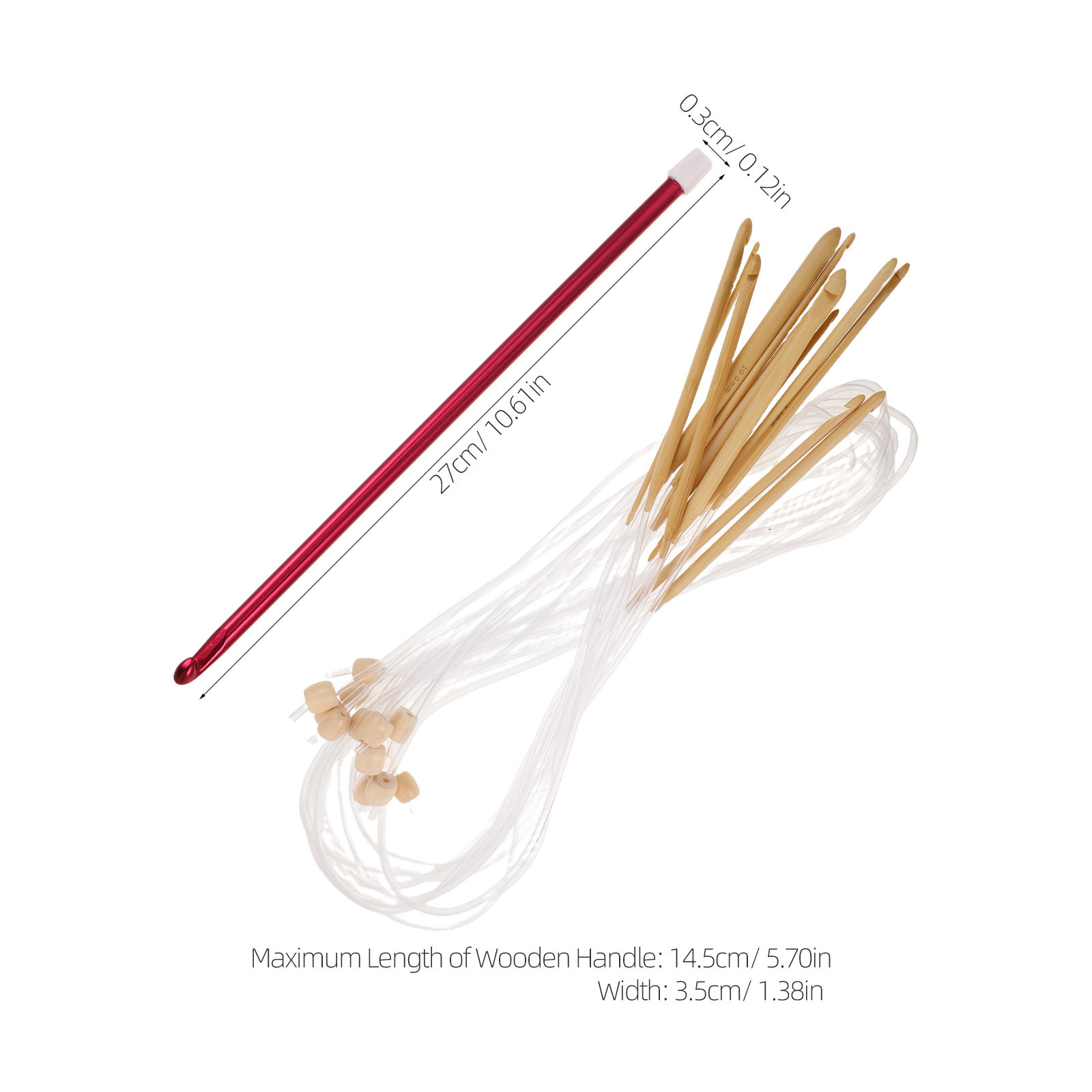 مجموعة واحدة من إبر الكروشيه ذ - مراجعة Wooden Crochet Hooks Ergonomic Handle وسعره