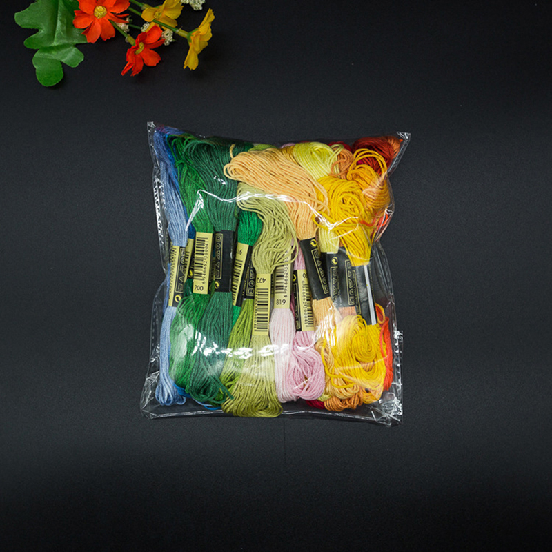 خيوط قطنية متعددة الألوان C 24 - مراجعة Cotton Embroidery Thread Skeins وسعره