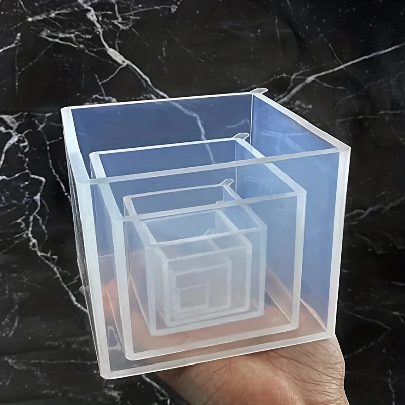 5 قطعة قالب راتينج مربع سيليكو - مراجعة Silicone Epoxy Resin Molds Set وسعره