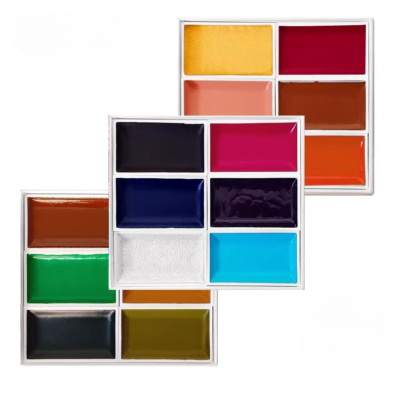 مجموعة ألوان مائية صلبة ياباني - مراجعة Watercolor Paint Set Solid Pigment وسعره