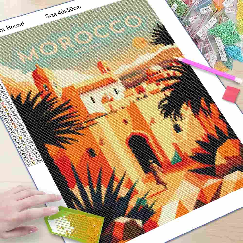 مجموعة الرسم بالألماس ثلاثي ال - مراجعة 5D Diamond Painting Kit Full Drill وسعره