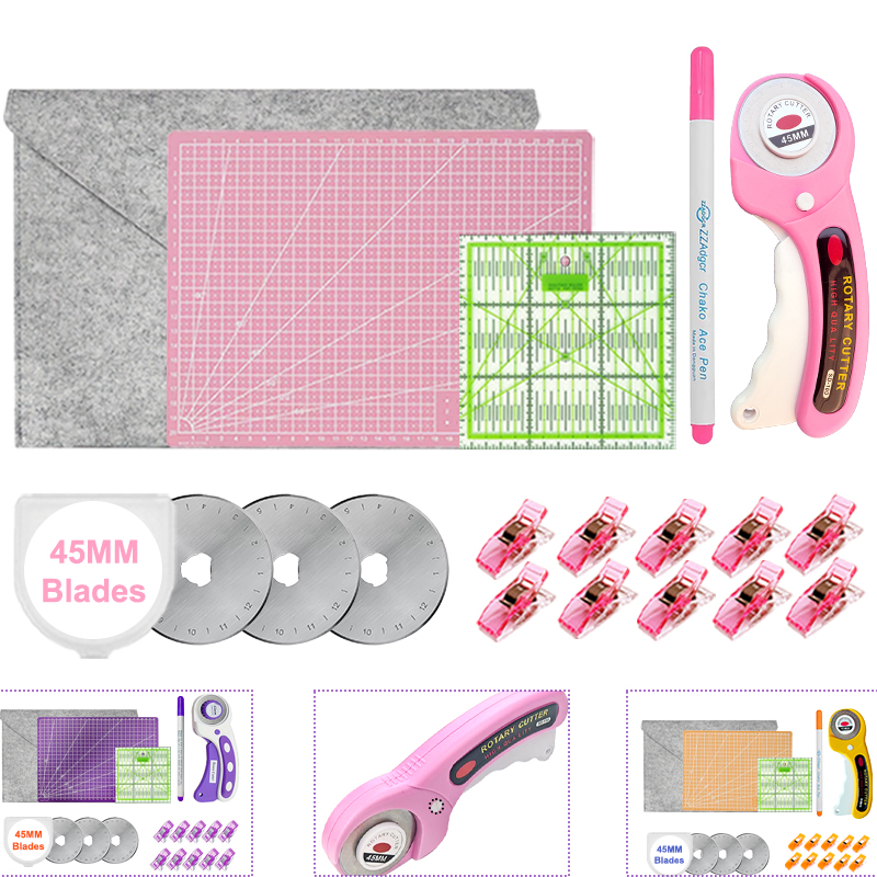 قاطع دوار 45 مم مع قاعدة قطع A - مراجعة Rotary Cutter For Fabric 45Mm وسعره