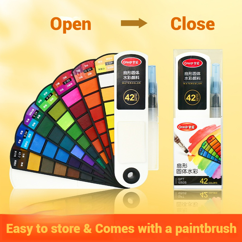 18/24/42/60 مجموعة ألوان مائية - مراجعة Watercolor Paint Set Solid Pigment وسعره