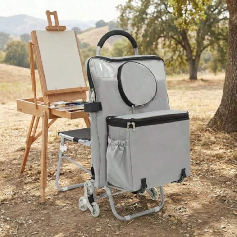 عربة فنية قابلة للطي بثلاث عجل - مراجعة Painting Supplies وسعره