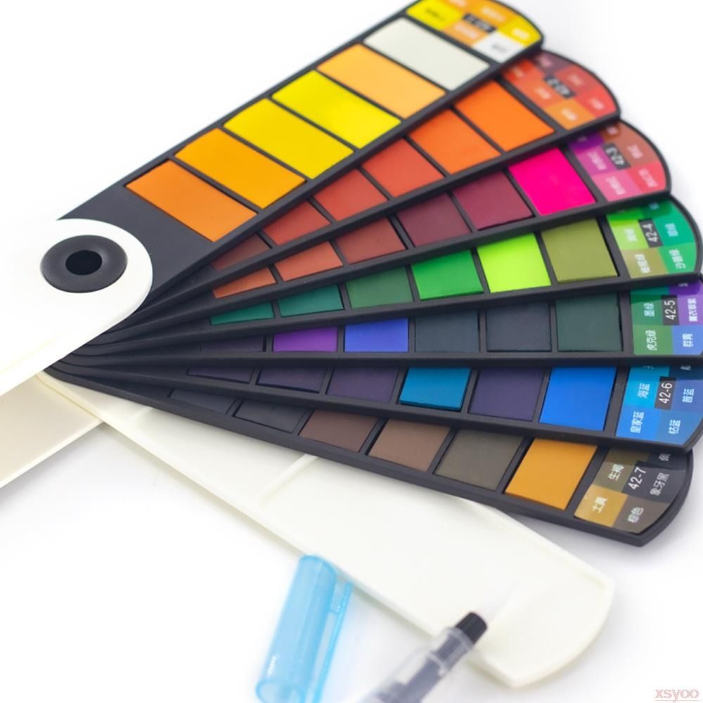 مجموعة ألوان مائية قابلة للطي  - مراجعة Watercolor Paint Set Solid Pigment وسعره