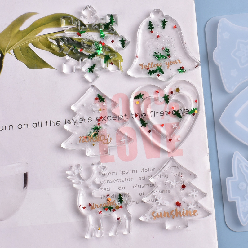 عيد الميلاد العفن DIY الراتنج  - مراجعة Silicone Epoxy Resin Molds Set وسعره